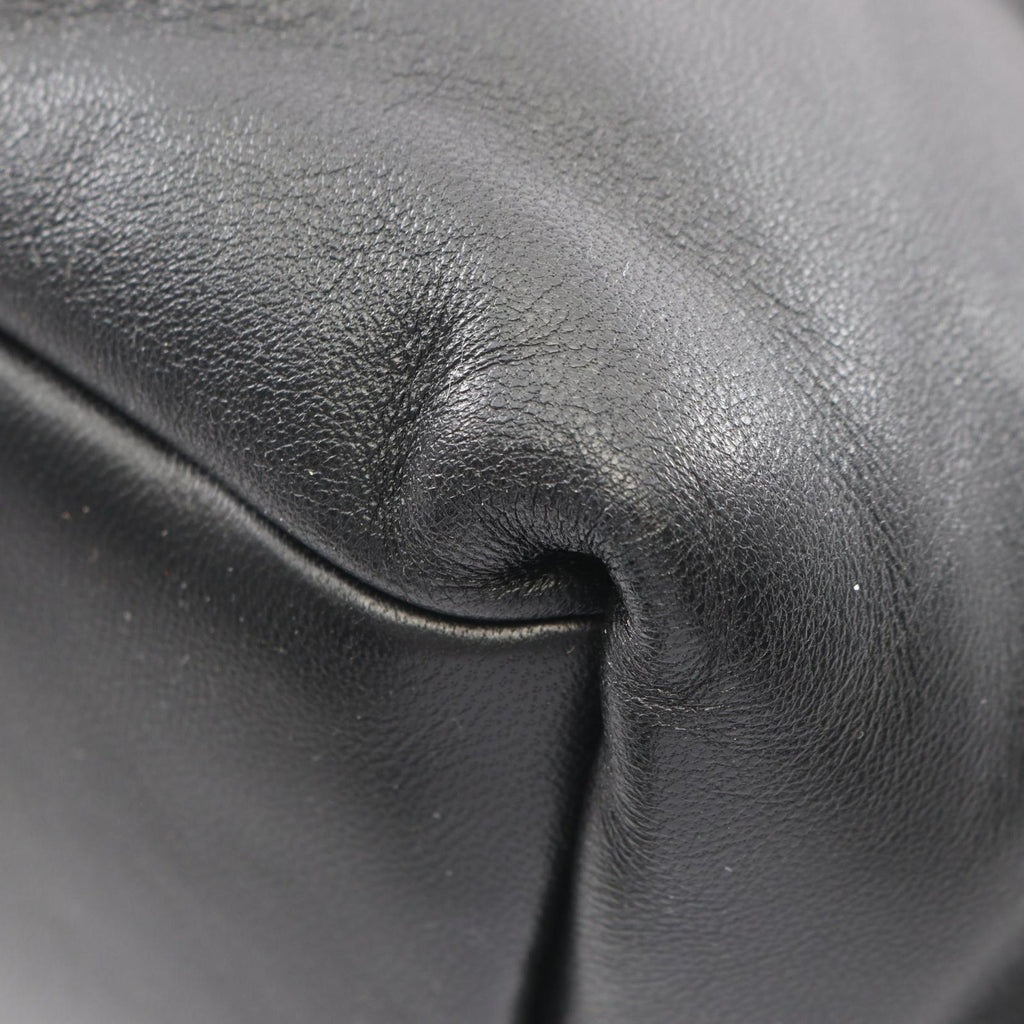 Saint Laurent Paris Tote Wide Puffer Black Leather — view 5