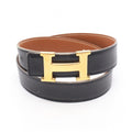 Hermes Belt Constance Noir Gold Reversible Calf
