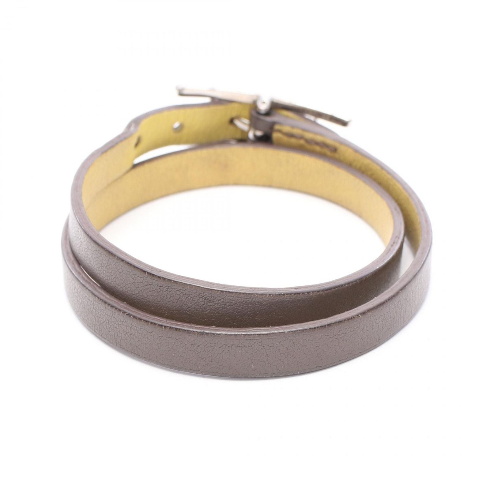 Hermes Bracelet Behapi Double Tour Reversible Leather Stainless Steel — view 2