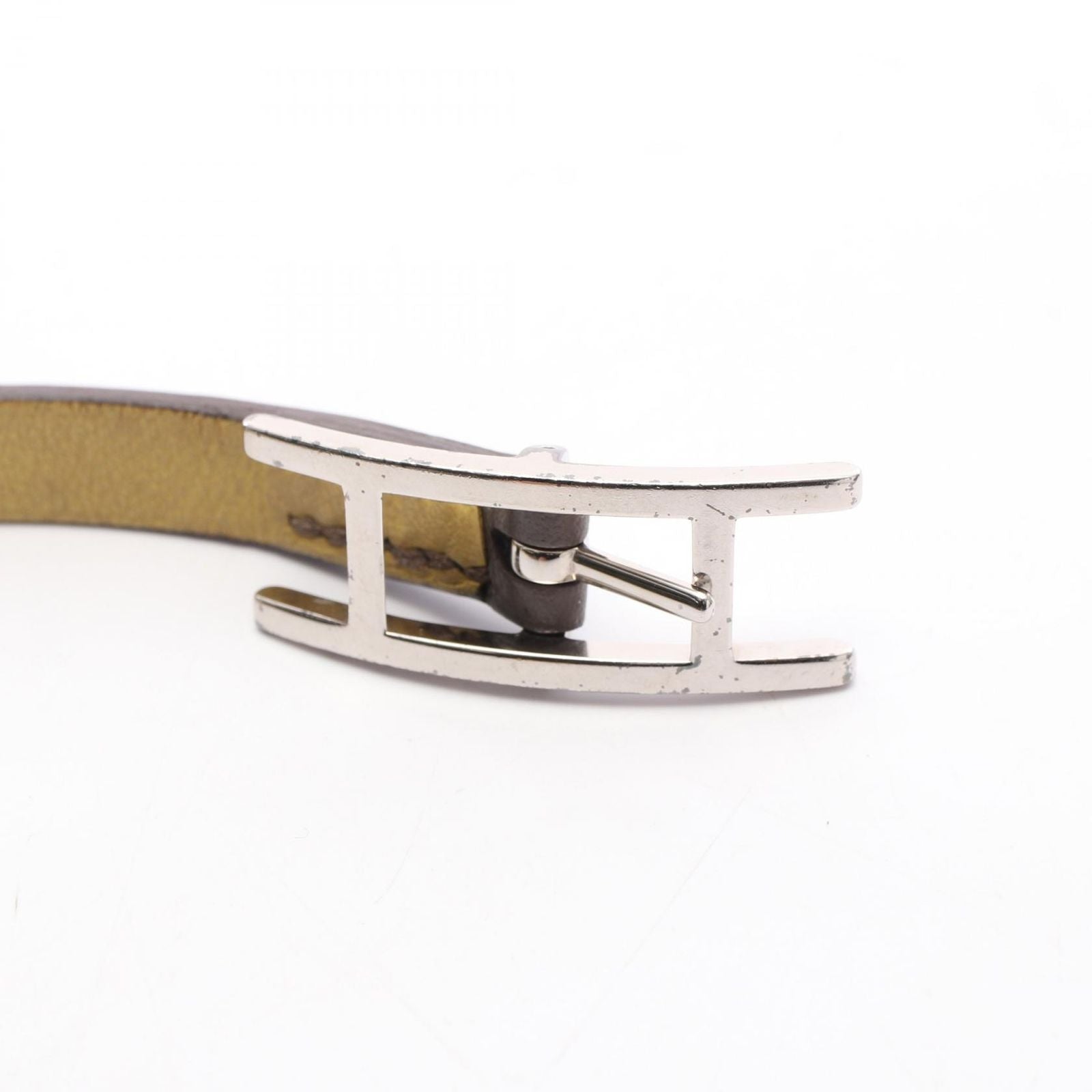 Hermes Bracelet Behapi Double Tour Reversible Leather Stainless Steel — view 9