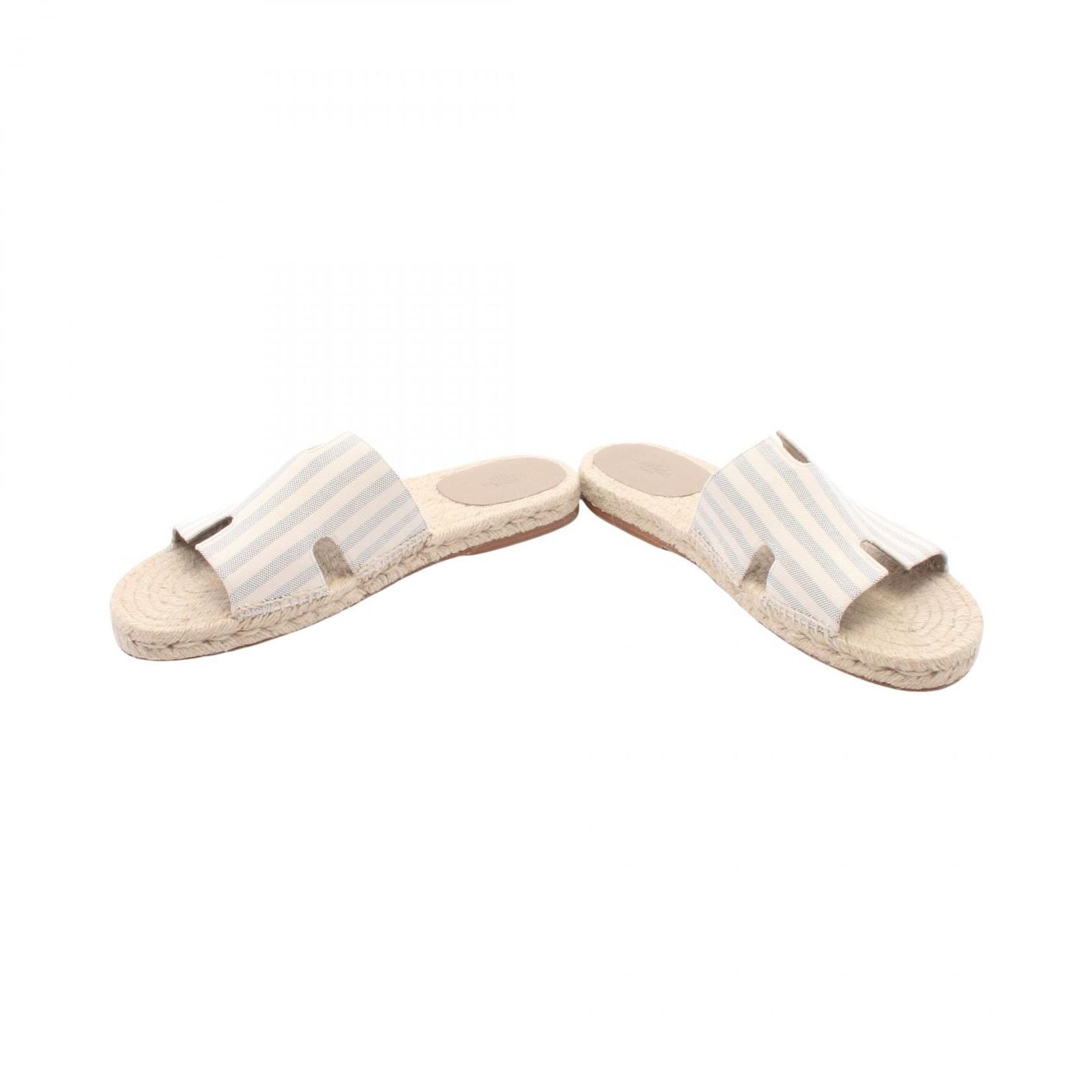 Hermes Sandals Espadrilles Antigua Striped Canvas — view 3