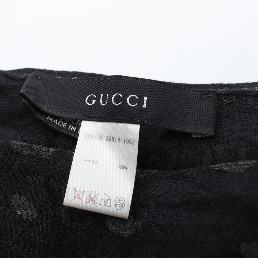 Gucci Shawl GG Pattern Leopard Scarf — view 2