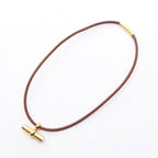 Hermes Choker Glenan Leather Necklace — view 3