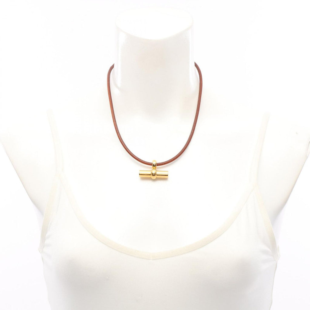 Hermes Choker Glenan Leather Necklace — view 6