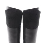 Hermes Boots Evelyne Black Leather Suede Long — view 8