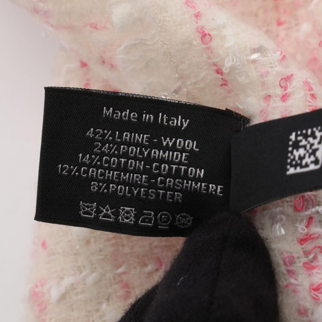 Chanel Scarf CC Logo Sequin Wool Nylon — view 3