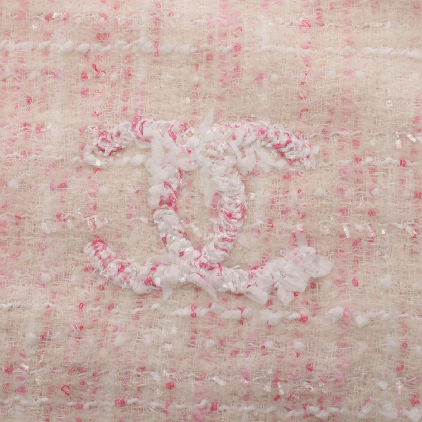 Chanel Scarf CC Logo Sequin Wool Nylon — view 4