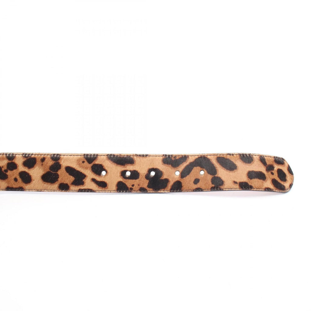 Fendi Belt FF Logo Buckle Leopard Gold Leather — view 3