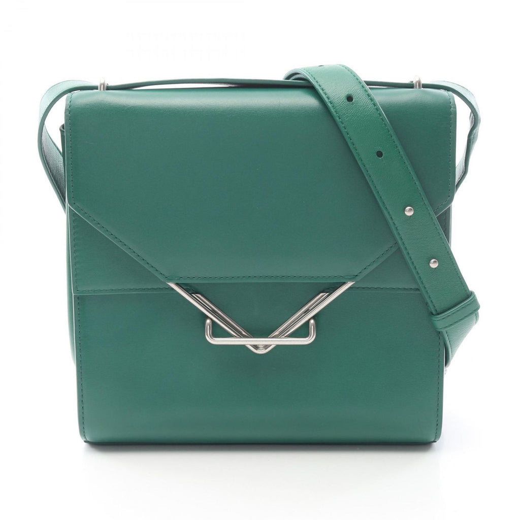 Bottega Veneta Shoulder Bag the Clip Green Leather