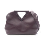 Bottega Veneta Shoulder Bag Point 2-Way Dark Purple Leather