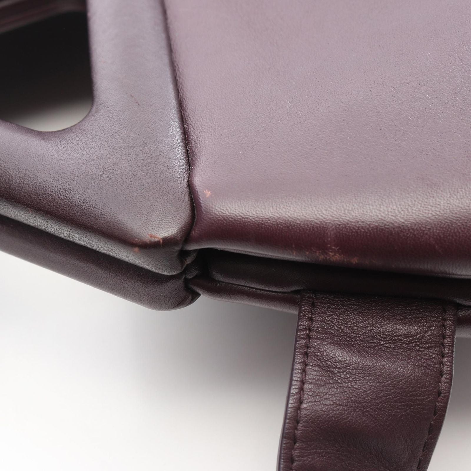 Bottega Veneta Shoulder Bag Point 2-Way Dark Purple Leather — view 7
