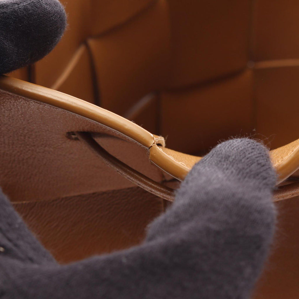Bottega Veneta Shoulder Bag Small Cassette Camel Leather — view 5