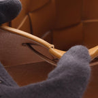 Bottega Veneta Shoulder Bag Small Cassette Camel Leather — view 5