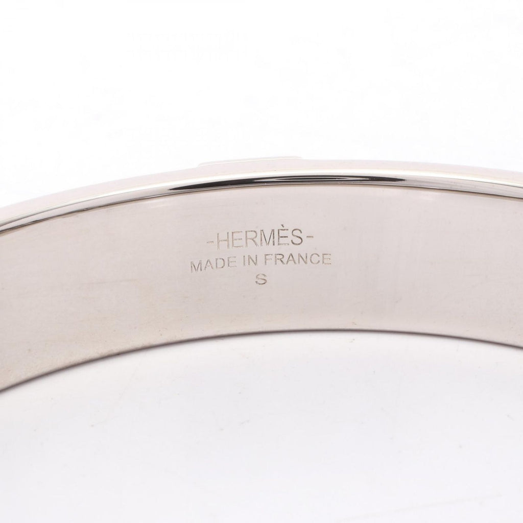 Hermes Bangle Stainless Steel Leather Bracelet — view 3
