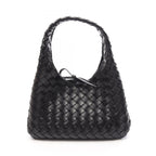 Bottega Veneta Small Campana Black Leather Shoulder