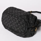 Louis Vuitton Shoulder Bag Slightly Monogram Denim Black Gold — view 4