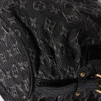 Louis Vuitton Shoulder Bag Slightly Monogram Denim Black Gold — view 7
