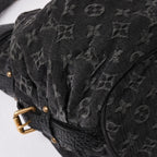 Louis Vuitton Shoulder Bag Slightly Monogram Denim Black Gold — view 6