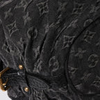 Louis Vuitton Shoulder Bag Slightly Monogram Denim Black Gold — view 8