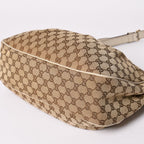 Gucci GG Canvas Sukey Shoulder Bag Brown Gold — view 7