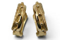 Dior Earrings Vintage Twill Hoop Gold