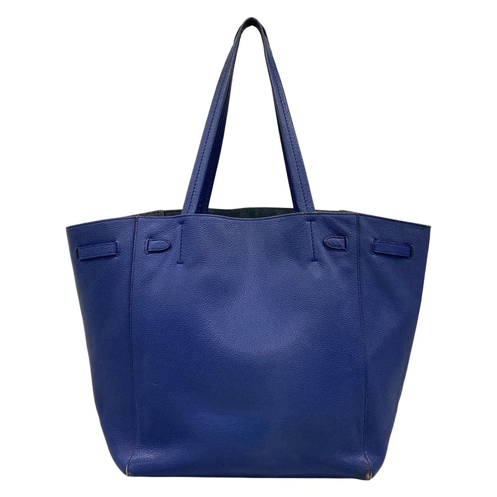 Celine Tote Cabas Phantom Small with Belt Navy Leather — view 3