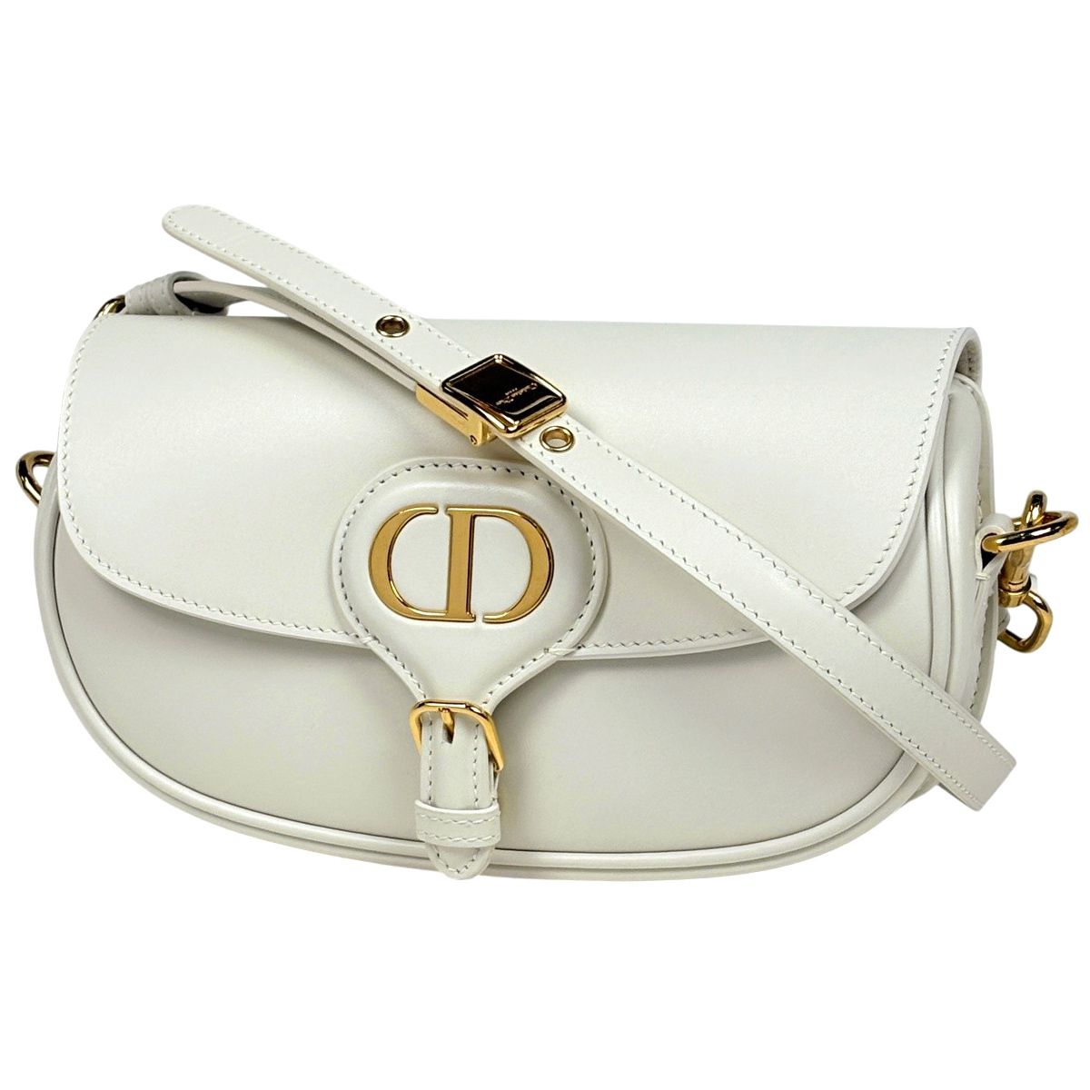 Dior Bobbi East West Shoulder Bag Leather White