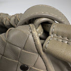 Bottega Veneta Intrecciato Shoulder Bag Drawstring Leather Gray — view 7