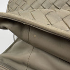 Bottega Veneta Intrecciato Shoulder Bag Drawstring Leather Gray — view 3