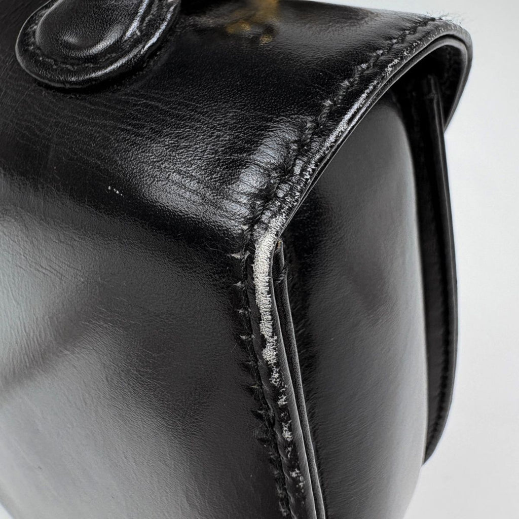 Gucci Bamboo Handbag Vintage Leather Black — view 8