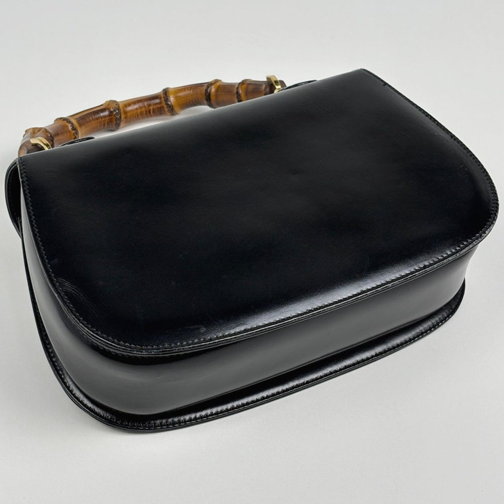 Gucci Bamboo Handbag Vintage Leather Black — view 2