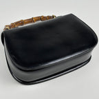 Gucci Bamboo Handbag Vintage Leather Black — view 2