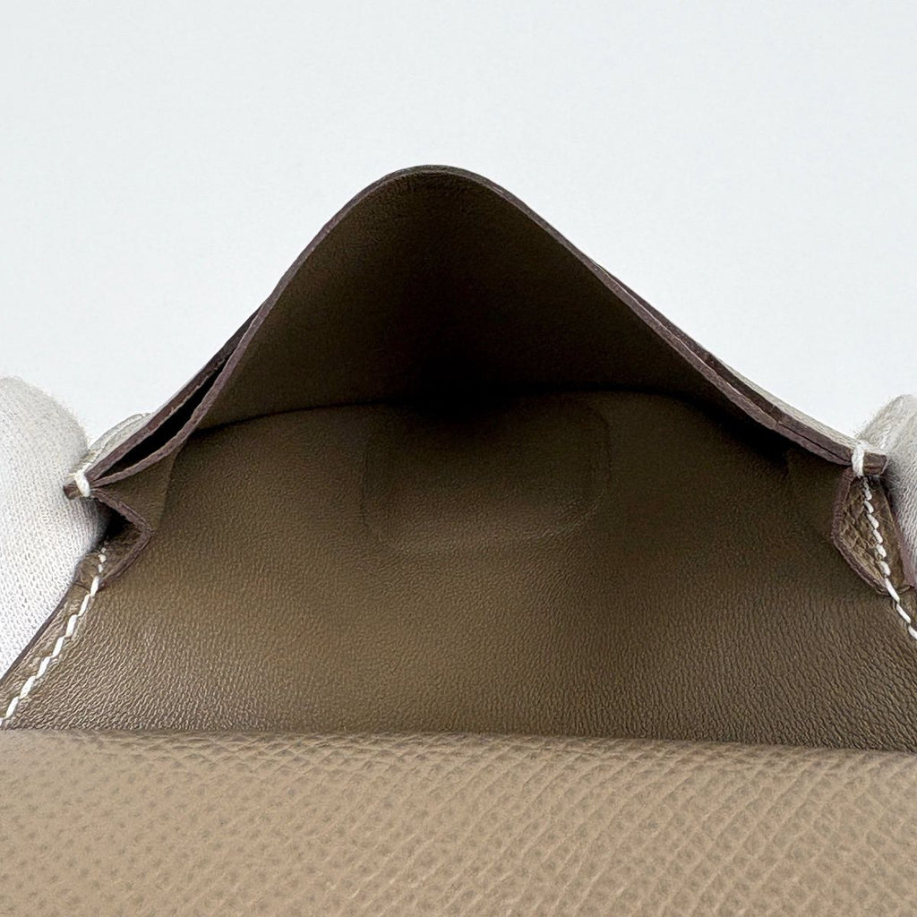 Hermes Bearn Mini Card Case Veau Epsom Etoupe — view 5