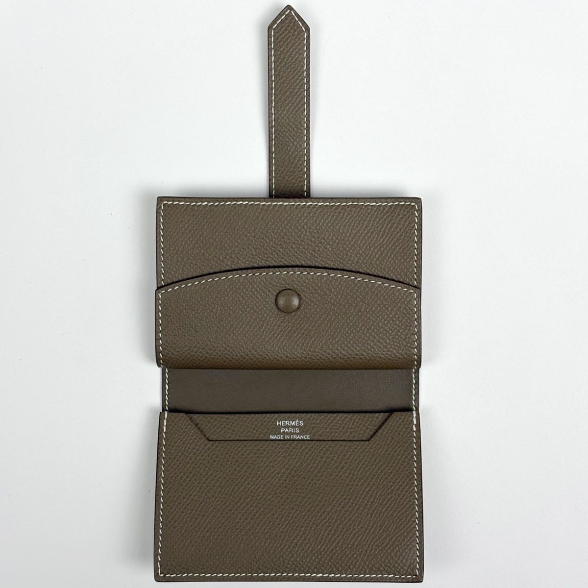 Hermes Bearn Mini Card Case Veau Epsom Etoupe — view 7