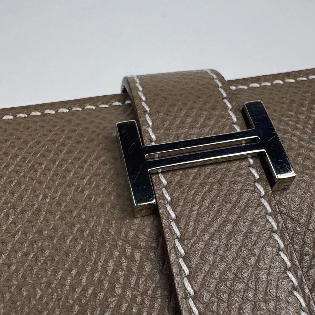 Hermes Bearn Mini Card Case Veau Epsom Etoupe — view 4
