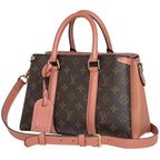 Louis Vuitton Soufflot NV BB 2-Way Handbag Monogram Brown Peche