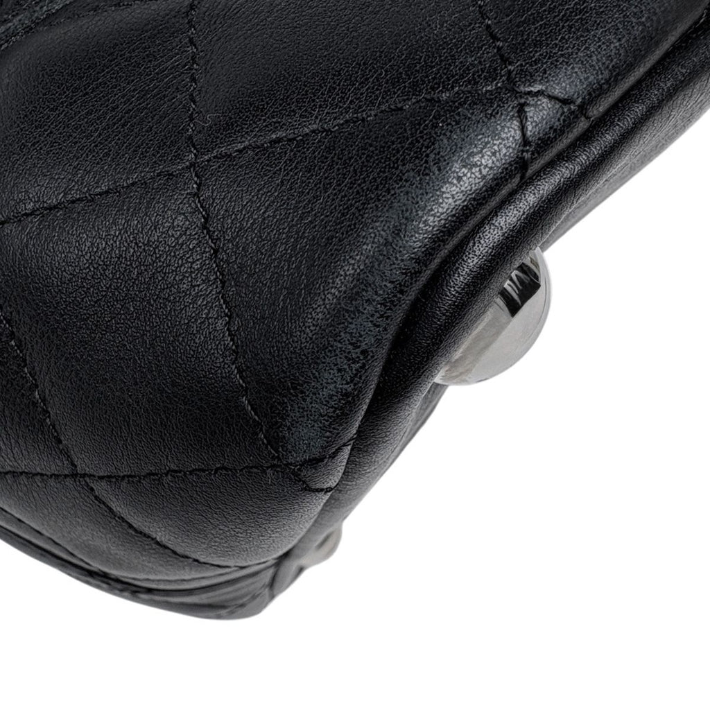 Chanel Cambon Line Large Tote CC Logo Shoulder Bag Leather Black — view 7