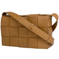 Bottega Veneta Cassette Shoulder Bag Maxi Intrecciato Leather Brown