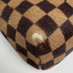 Louis Vuitton Gazelle Calf Hair Shoulder Bag Damier Sauvage Brown — view 3