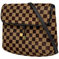 Louis Vuitton Gazelle Calf Hair Shoulder Bag Damier Sauvage Brown