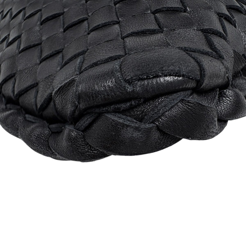 Bottega Veneta Intrecciato Shoulder Bag Hobo Leather Black — view 6
