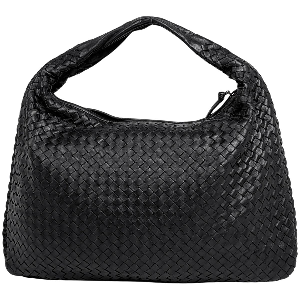 Bottega Veneta Intrecciato Shoulder Bag Hobo Leather Black — view 3
