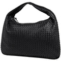 Bottega Veneta Intrecciato Shoulder Bag Hobo Leather Black
