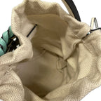 Loewe Fringe Bucket Bag Small Light Green White Basket Leather — view 7