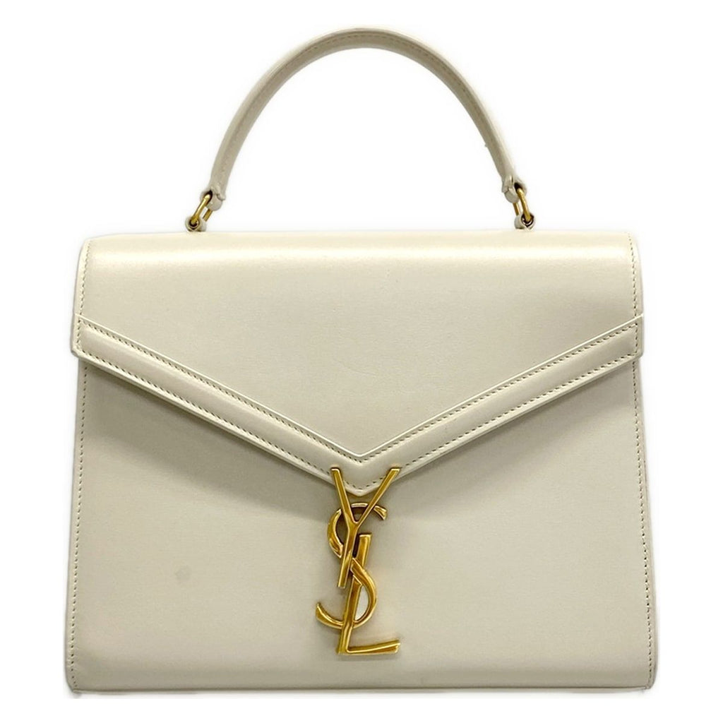 Saint Laurent Paris Handbag Cassandra Top Handle Bag White Gold Leather