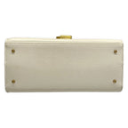 Saint Laurent Paris Handbag Cassandra Top Handle Bag White Gold Leather — view 5