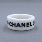 Chanel Logo Ring White — view 3