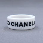 Chanel Logo Ring White