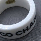 Chanel Logo Ring White — view 4