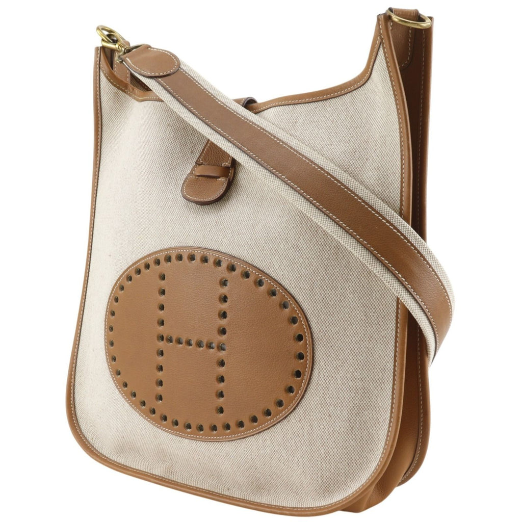 Hermes Evelyne 1 GM Toile Ash Beige L Shoulder — view 2